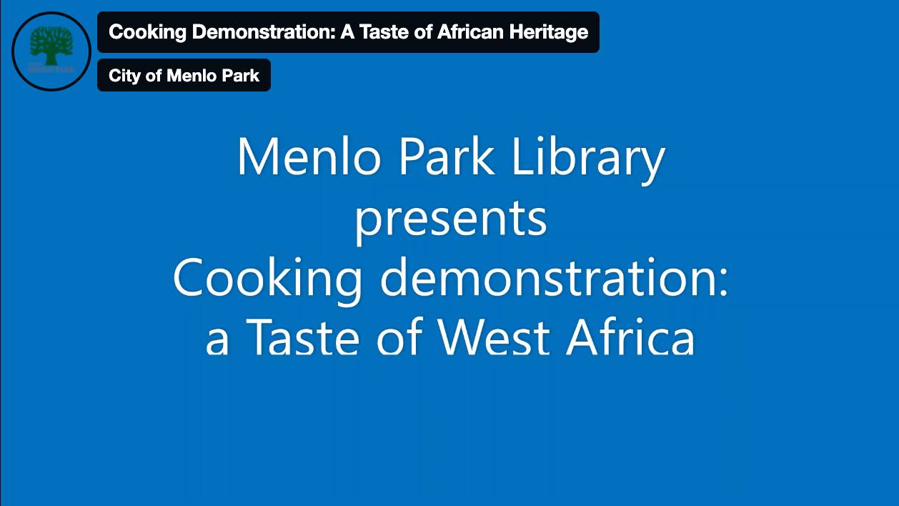 Cooking Demonstration with Menlo Park Library