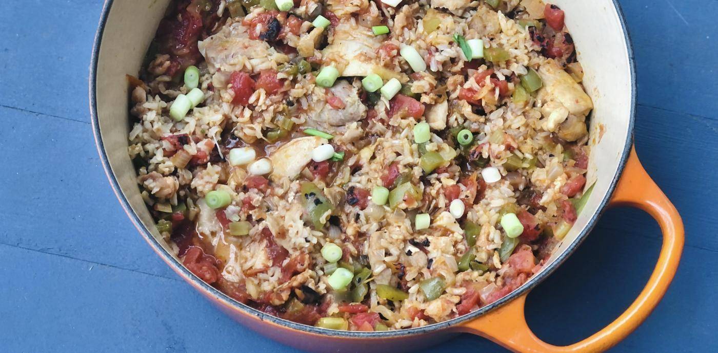 Brown Rice Jambalaya with Chicken - OLDWAYS - Cultural Food 