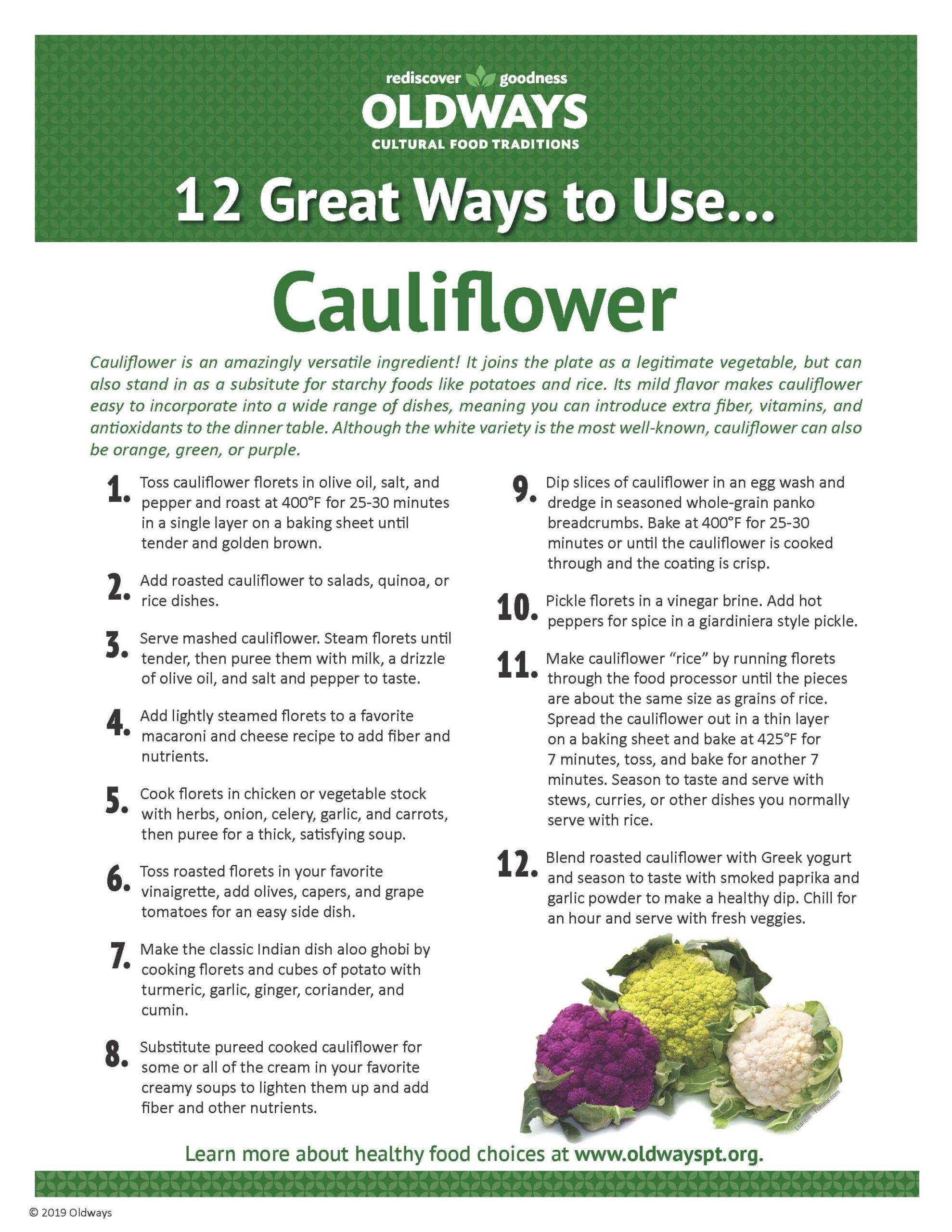 12 Great Ways to Use Cauliflower