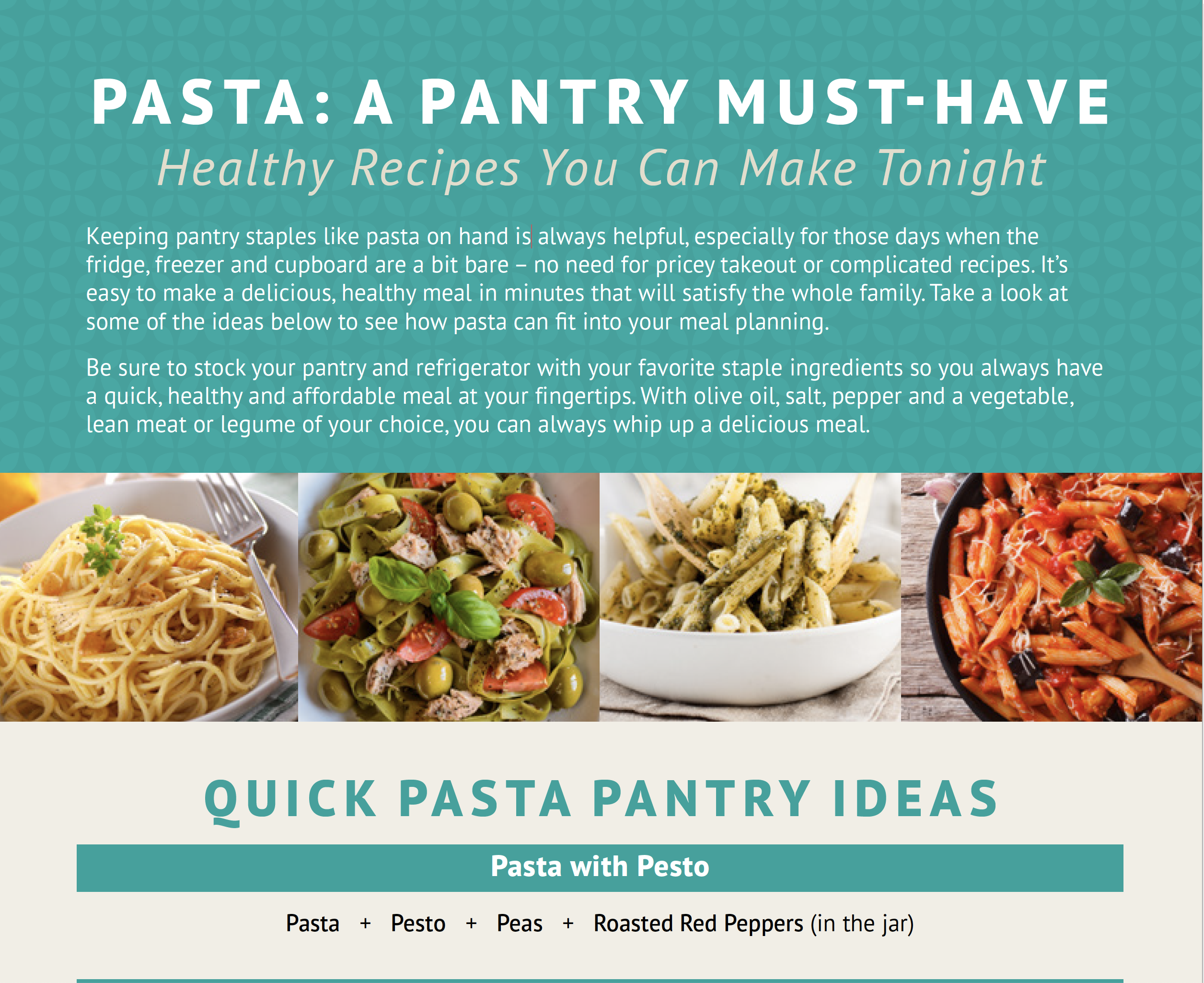 Pasta Pantry Staples