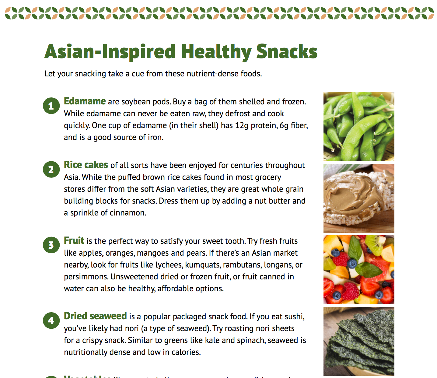 Healthy Asian-Inspired Snacks