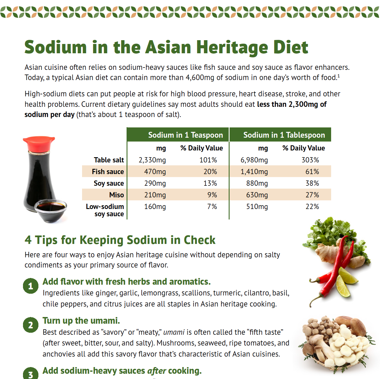 Keeping Sodium in Check in a Traditional Asian Diet