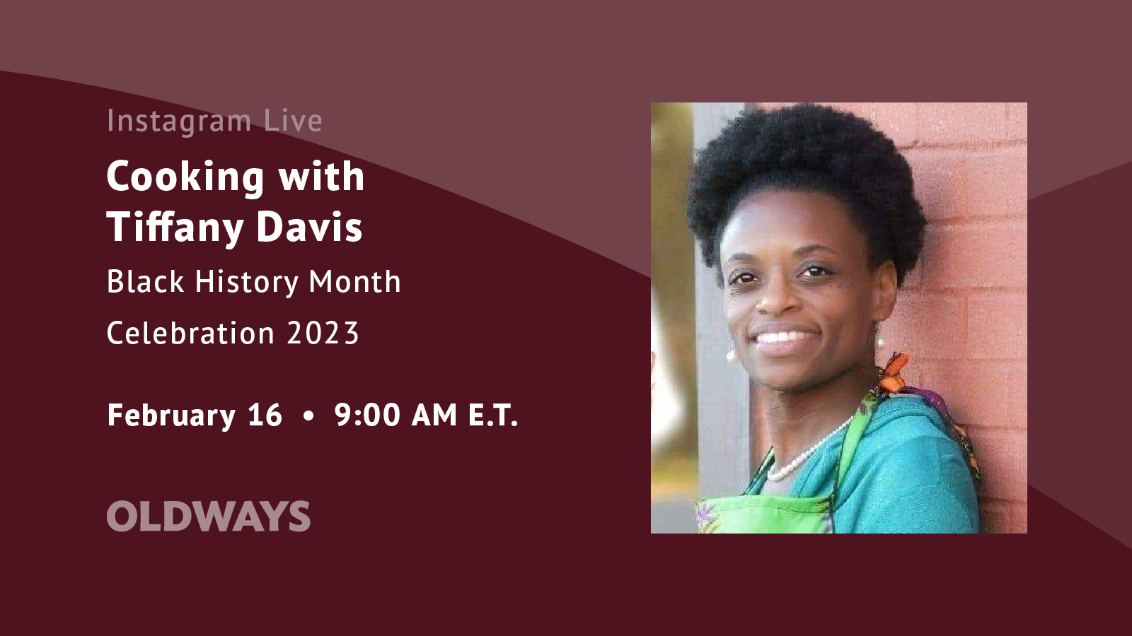 Cooking Demo with Ambassador Tiﬀany Davis