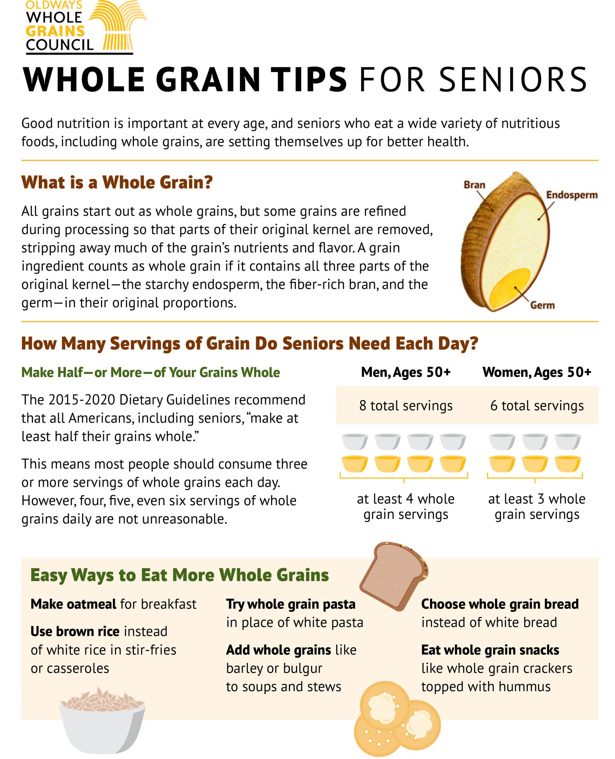 Whole Grain Tips for Seniors