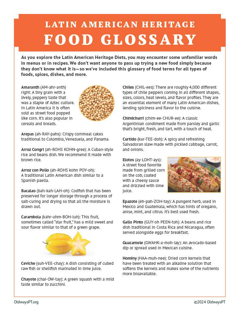 Latin American Heritage Food Glossary