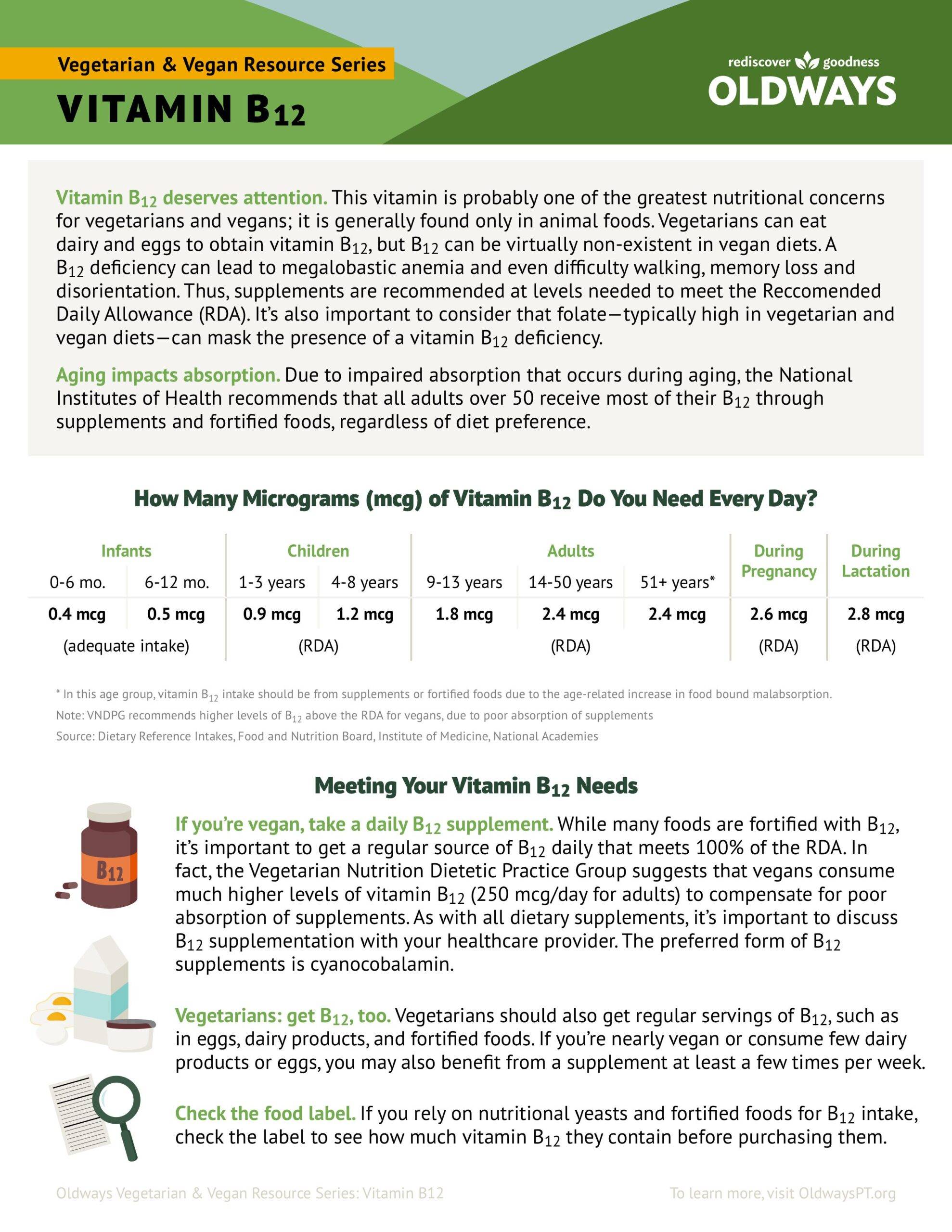 Veg resources Vitamin B12 cover image