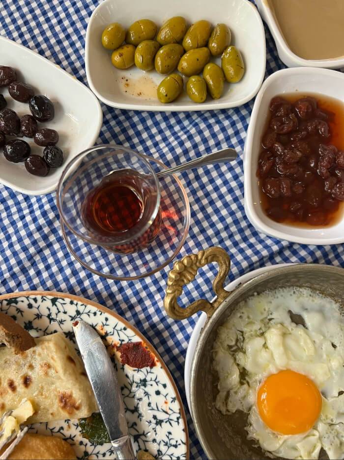 A table set with an assortment of dishes