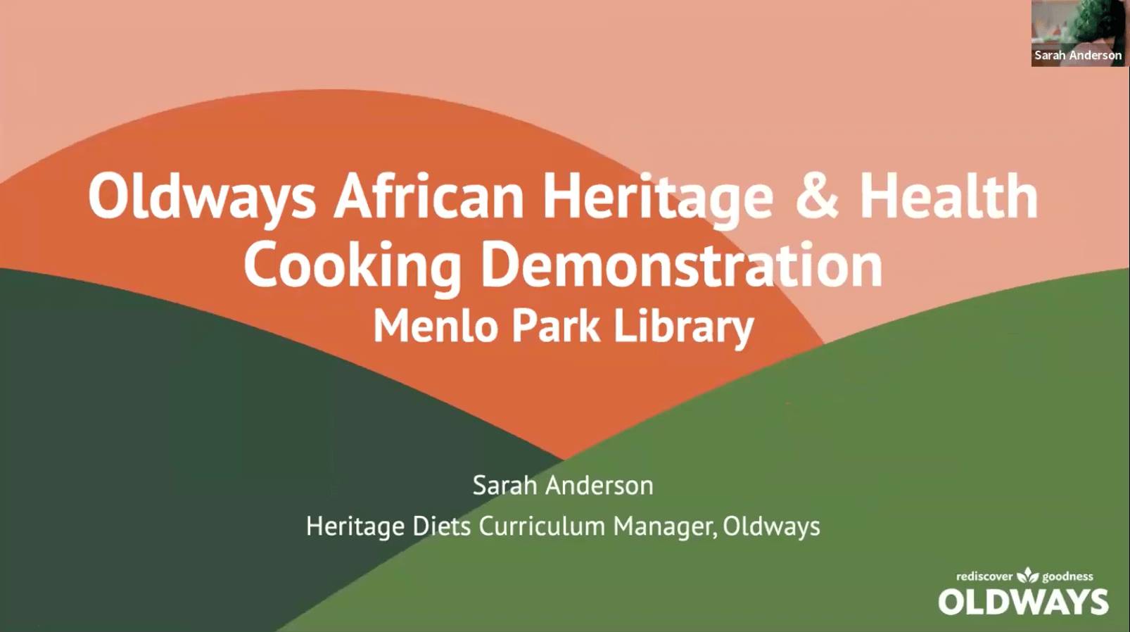 Oldways x Menlo Park Library- A Taste of African Heritage Cooking Demo