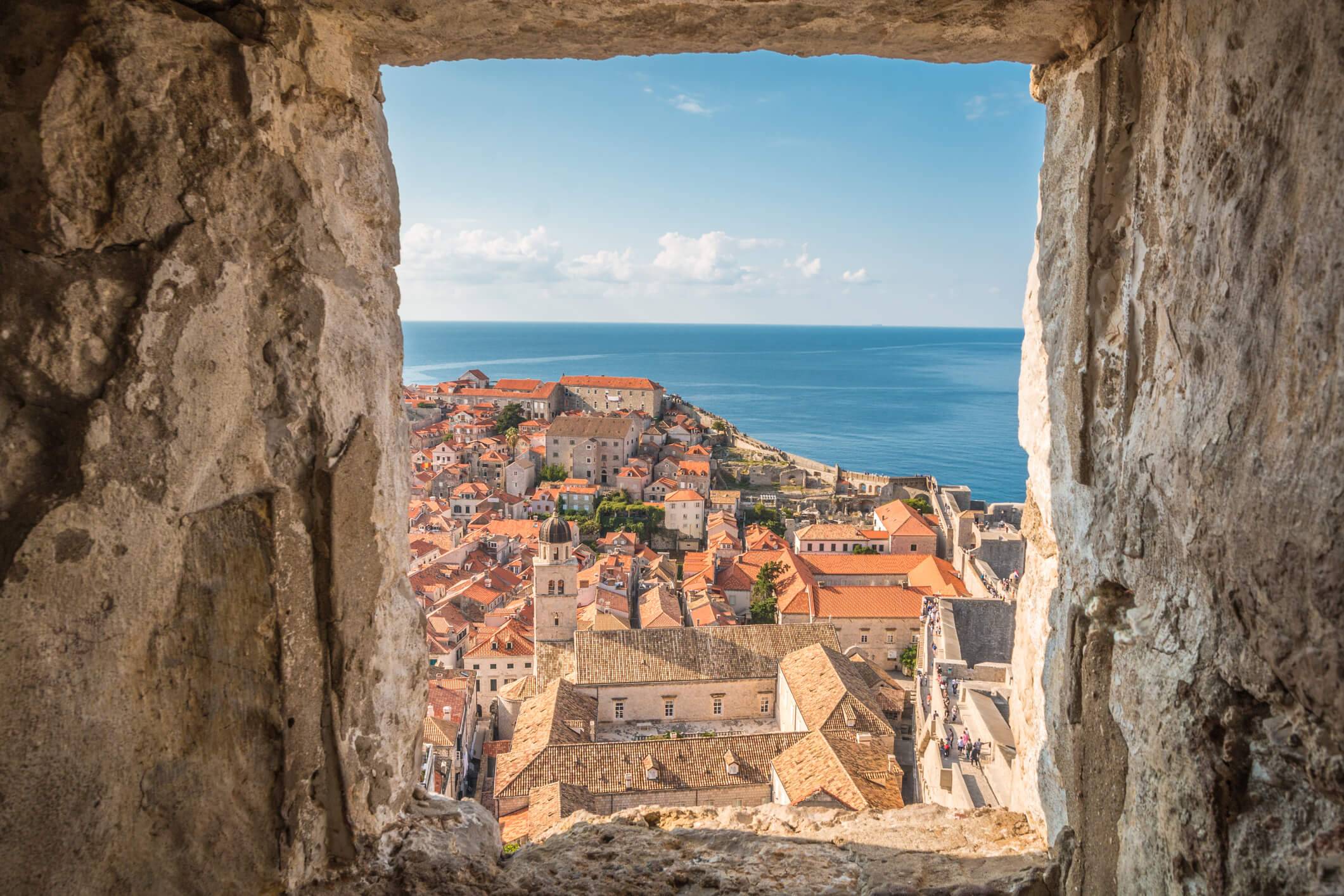 Scenic view of Croatia's old town